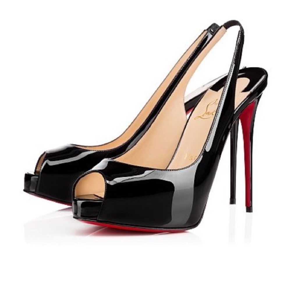 Christian Louboutin Patent Leather Slingbacks